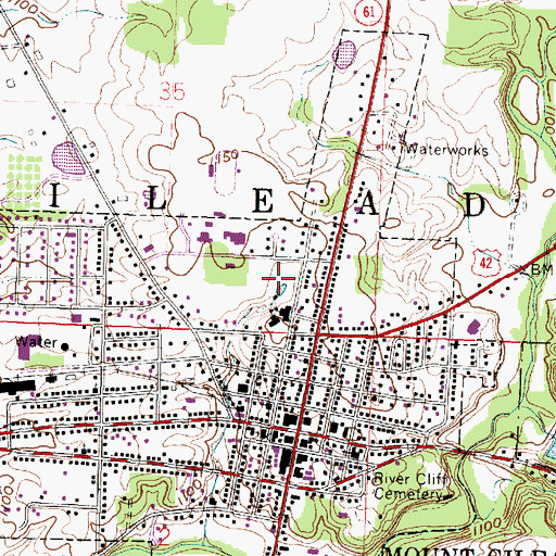 Topographic Map of Township of Gilead, OH