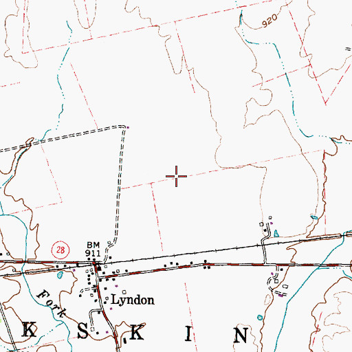 Topographic Map of Township of Buckskin, OH