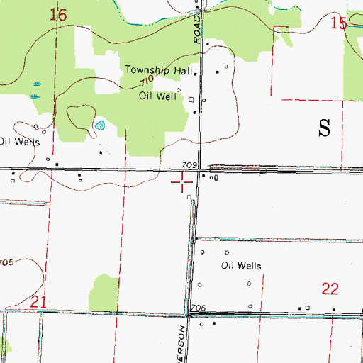 Topographic Map of Township of Scott, OH