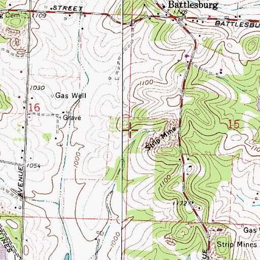 Topographic Map of Township of Pike, OH