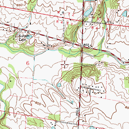 Topographic Map of Township of Clear Creek, OH