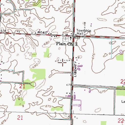 Topographic Map of Township of Plain, OH