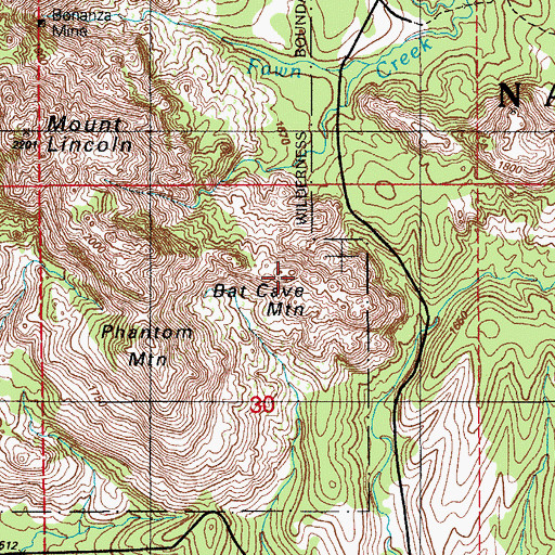 Topographic Map of Bat Cave Mountain, OK