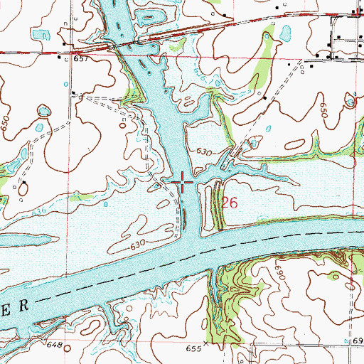 Topographic Map of Big Cabin Creek, OK