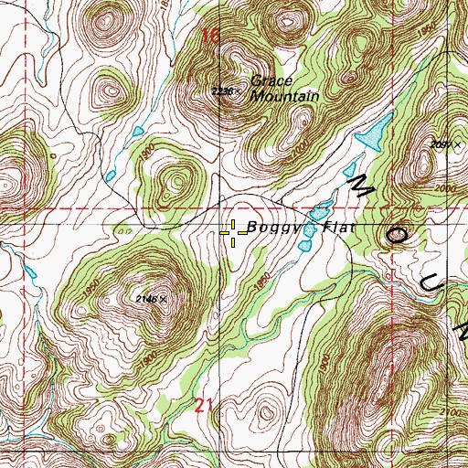 Topographic Map of Boggy Flat, OK