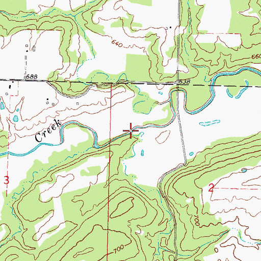 Topographic Map of Brier Creek, OK