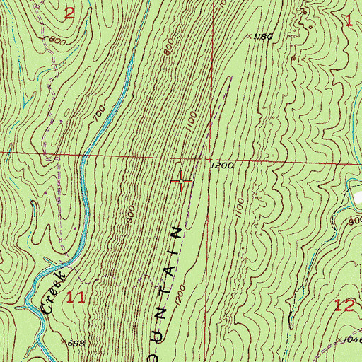 Topographic Map of Buck Creek Mountain, OK