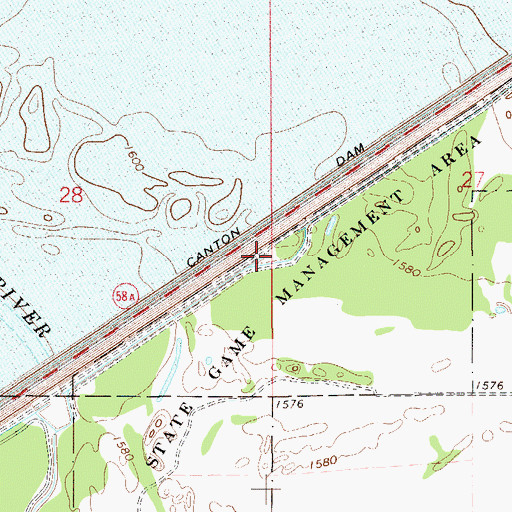 Canton lake oklahoma map