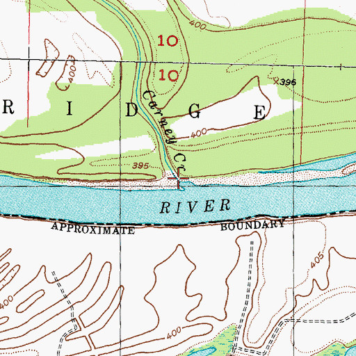 Topographic Map of Carney Creek, OK