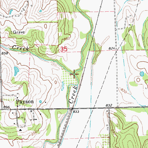 Topographic Map of Clear Creek, OK