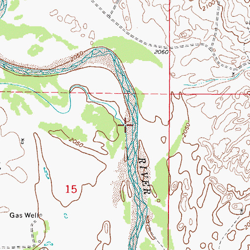 Topographic Map of Clear Creek, OK