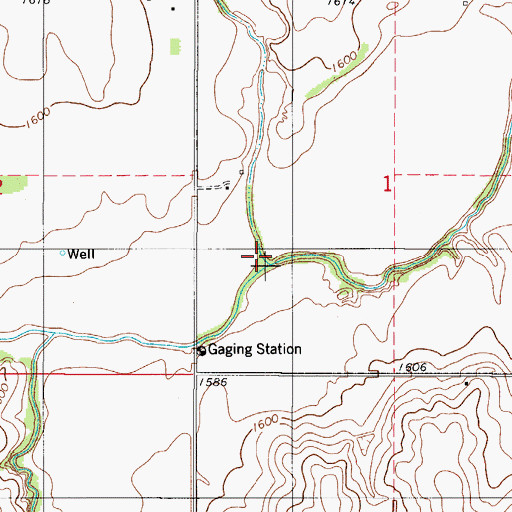 Topographic Map of Comet Creek, OK
