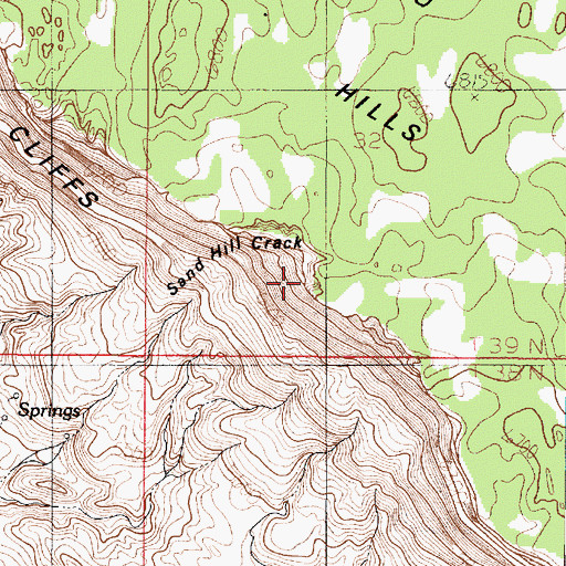 Topographic Map of Sand Hill Crack, AZ