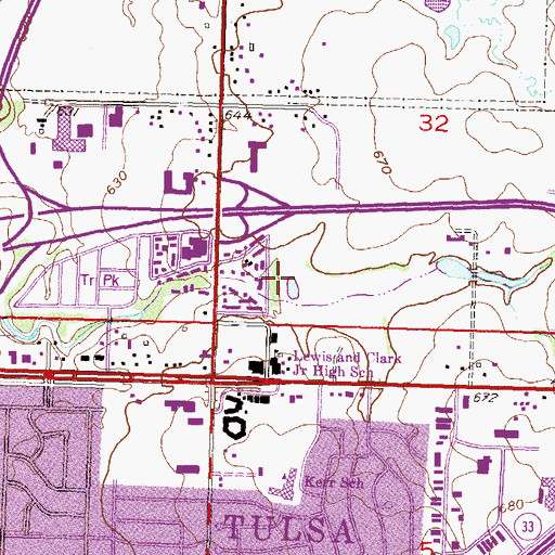 Topographic Map of Cooley Lake (historical), OK