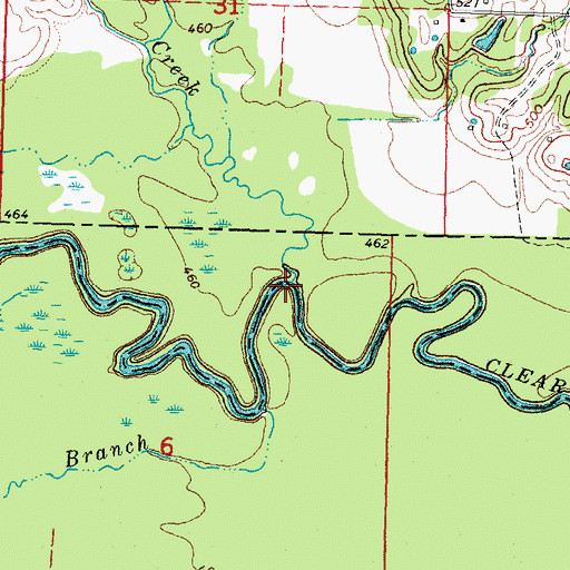 Topographic Map of Delaware Creek, OK