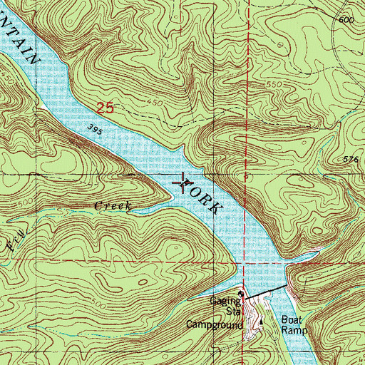 Topographic Map of Fish Fry Creek, OK
