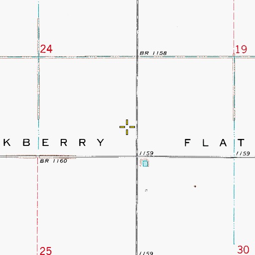Topographic Map of Hackberry Flat, OK
