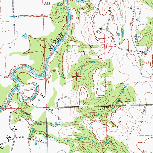 Topographic Map of Holdenville Oil Field, OK