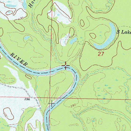 Topographic Map of Holly Creek, OK