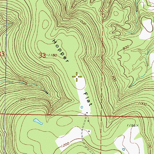 Topographic Map of Hopper Flat, OK