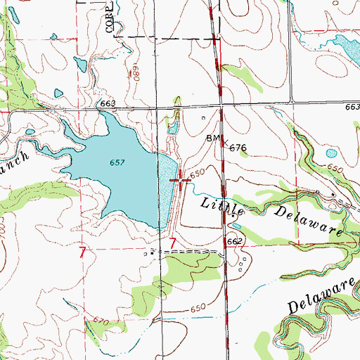 Topographic Map of Houghtubby Branch, OK
