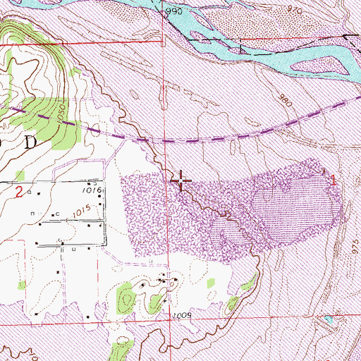 Topographic Map of Kaw City, OK