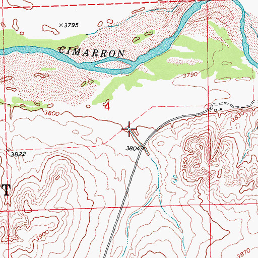 Topographic Map of King Draw, OK