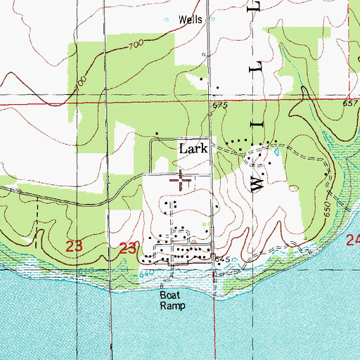 Topographic Map of Lake Cemetery, OK
