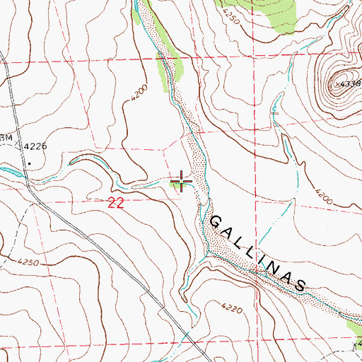 Topographic Map of Lane Canyon, OK
