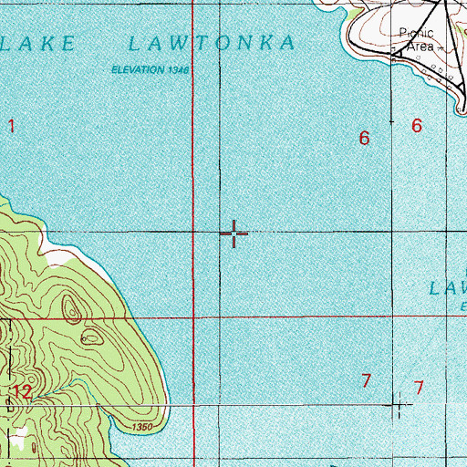 Topographic Map of Lake Lawtonka, OK