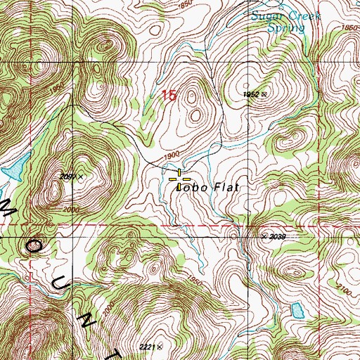 Topographic Map of Lobo Flat, OK
