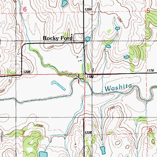 Topographic Map of McCarty Creek, OK