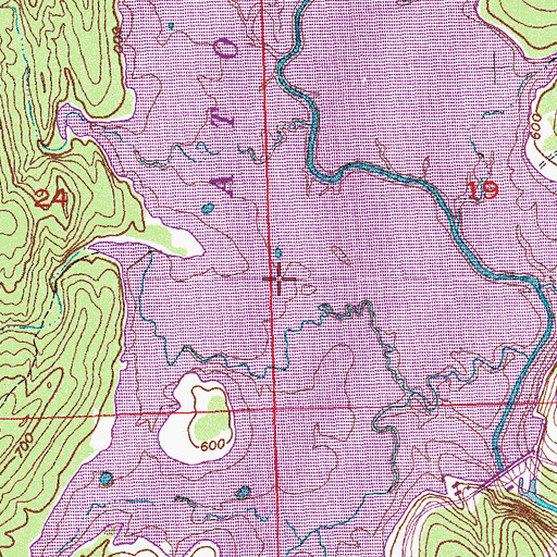 Topographic Map of McKinney Cemetery, OK