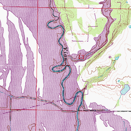 Topographic Map of Negro Creek, OK