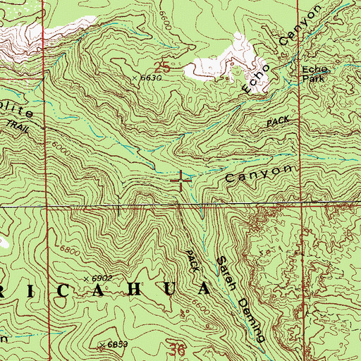 Topographic Map of Sarah Deming Canyon, AZ