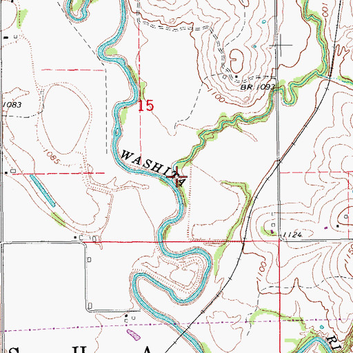 Topographic Map of Otter Creek, OK