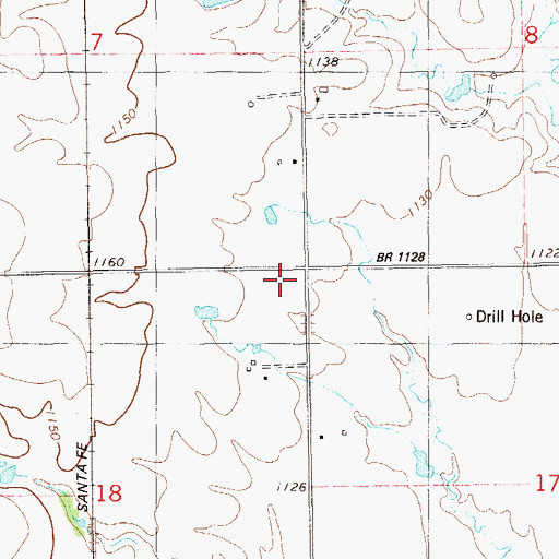 Topographic Map of Otter Valley School, OK