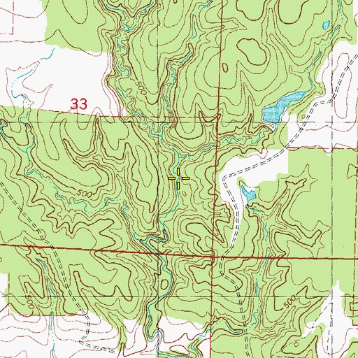 Topographic Map of Patsy Spring, OK