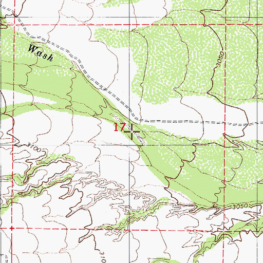 Topographic Map of Saucito Wash, AZ