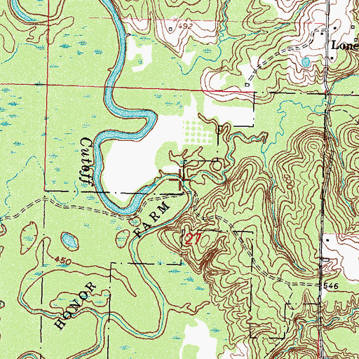 Topographic Map of Potubbi Creek, OK