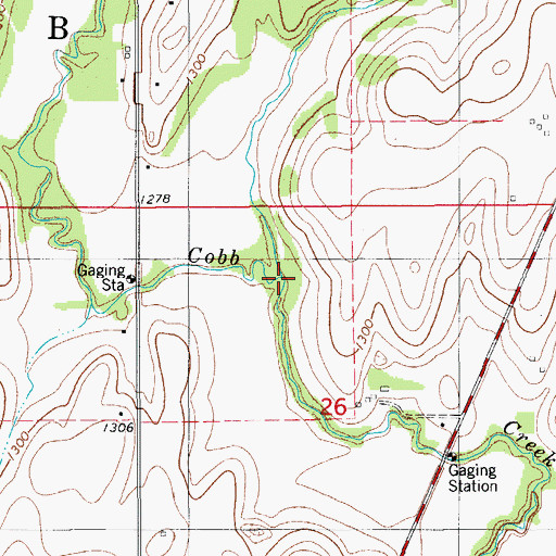 Topographic Map of Punjo Creek, OK