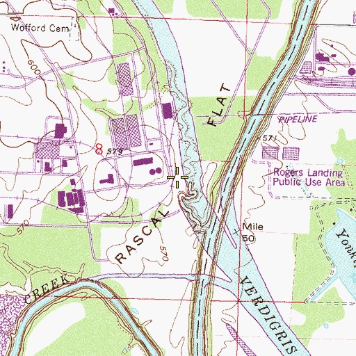 Topographic Map of Rascal Flat, OK