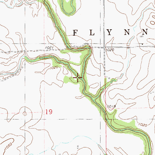 Topographic Map of Rock Creek, OK