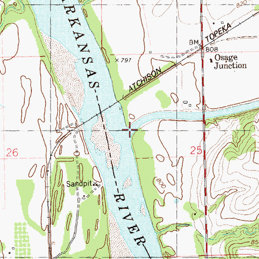 Topographic Map of Salt Creek, OK
