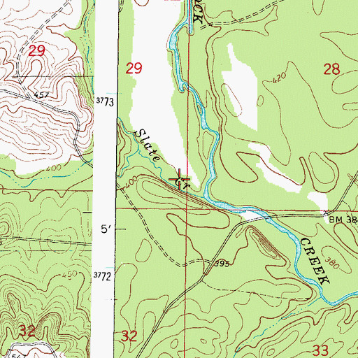 Topographic Map of Slate Creek, OK