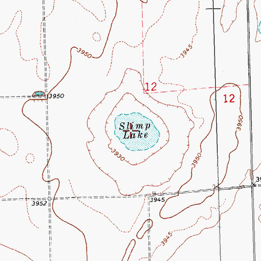 Topographic Map of Slimp Lake, OK