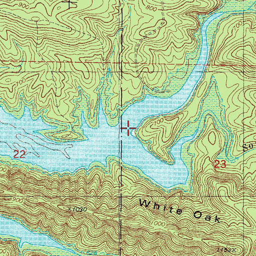 Topographic Map of South Linson Creek, OK