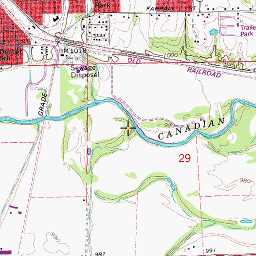 Topographic Map of Squirrel Creek, OK