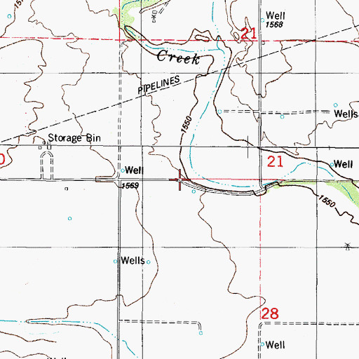 Topographic Map of Star Valley, OK