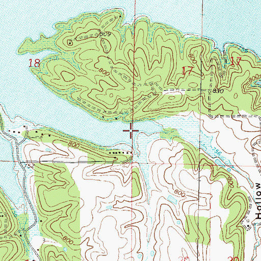 Topographic Map of Sweetwater Hollow, OK